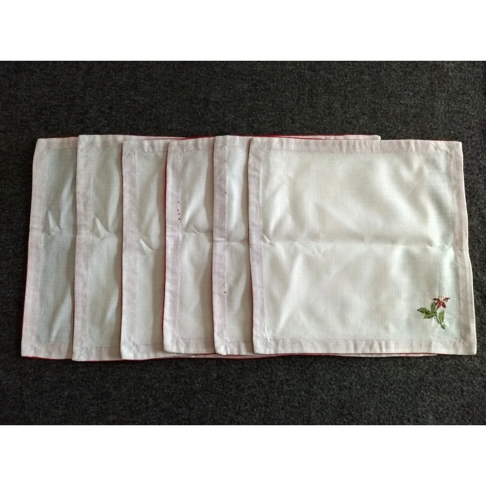 Fabric Bun Roll Biscuit Holder Warmer Rooster Portugal Embroidered Linen Napkins